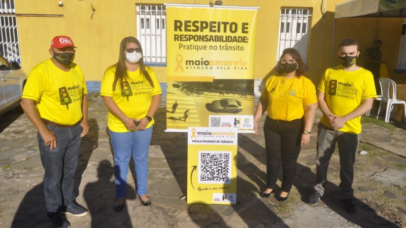 Escola de Trânsito do Piauí do Detran participa de blitz educativa dentro do Maio Amarelo em Piripiri