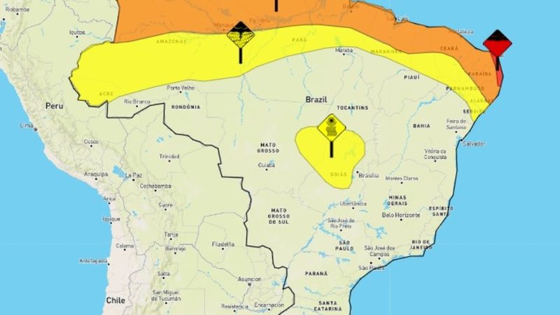 Piauí entra em alertas laranja e amarelo com perigos de chuvas intensas neste fim de semana