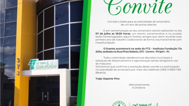 Fundação Tia Zélia anuncia criação de memorial para as vítimas da Covid-19 em Piripiri