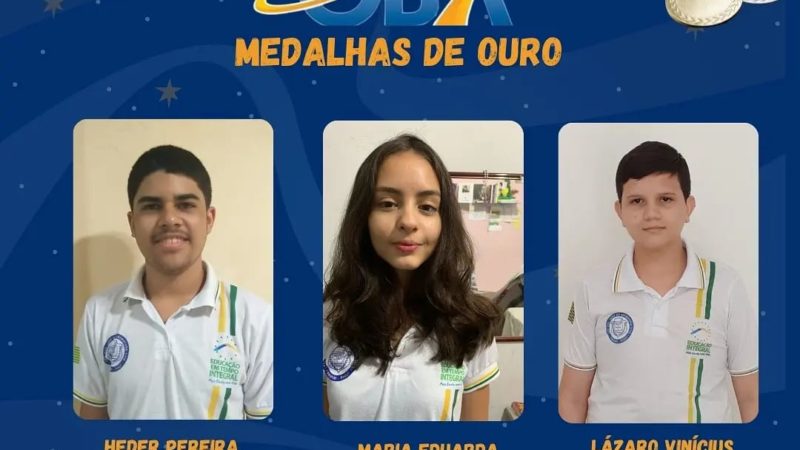 Alunos do CETI Arimathéa Tito são medalhistas na OBA; a instituição levou três ouros, onze pratas e três bronzes