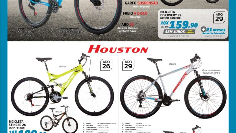 O Paraíba está com uma promoção imperdível em bicicletas Houston! Aproveite! Compre a sua e pague em até 10x sem juros no seu cartão!