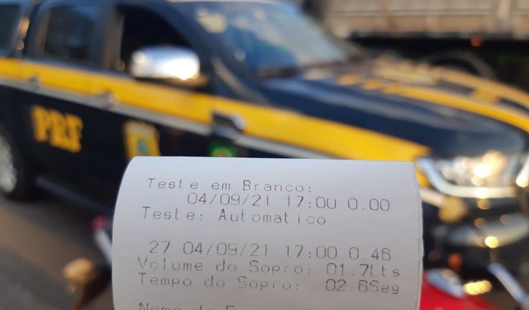 Condutor é preso pela PRF na BR-222 em Piripiri acusado de Embriaguez ao volante