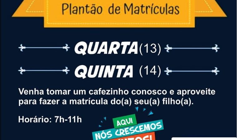 Venha fazer a matrícula de quem você mais ama no Educandario