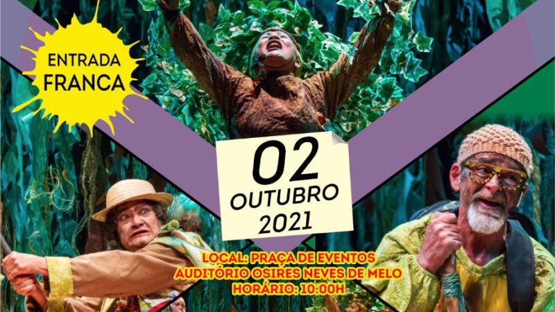 Neste sábado (02) tem apresentação teatral gratuita no auditório da Praça de Eventos em Piripiri