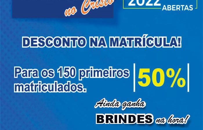 Garanta logo a matrícula 2022 de quem você ama no Educandário Cristo
