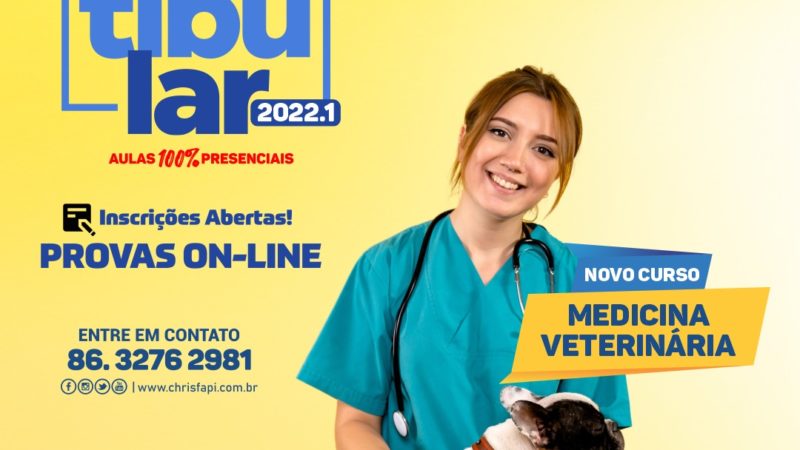 Venha fazer o vestibular 2022.1 da Faculdade Chrisfapi para o curso de Bacharelado em Medicina Veterinária – Aulas 100% PRESENCIAIS e inscrições gratuitas!