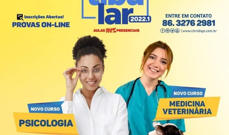 VESTIBULAR CHRISFAPI: Faça sua inscrição hoje mesmo