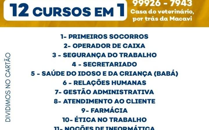 Não perca a oportunidade de fazer 12 cursos em 1 pelo Instituto Gorete Rezende em Piripiri; inscrições abertas!