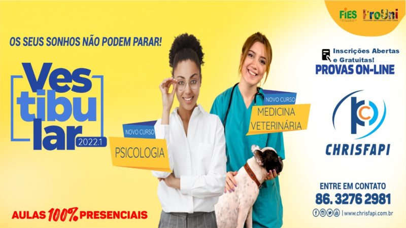 Vestibular Chrisfapi: aqui sua presença é fundamental! Aulas 100% presenciais