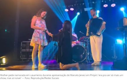 Professora pede namorada em casamento durante show de Marcelo Jeneci em  Piripiri, no Piauí: 'era pra ser só um show, mas noivei', Piauí