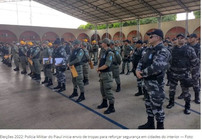 Eleições 2022: Polícia Militar do Piauí inicia envio de tropas para reforçar segurança em cidades do interior