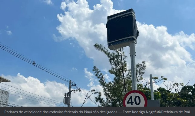 Radares de velocidade das rodovias federais do Piauí são desligados; Dnit notifica empresa responsável pelo serviço