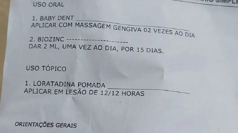 Médica receita remédio que não existe para tratar bebê