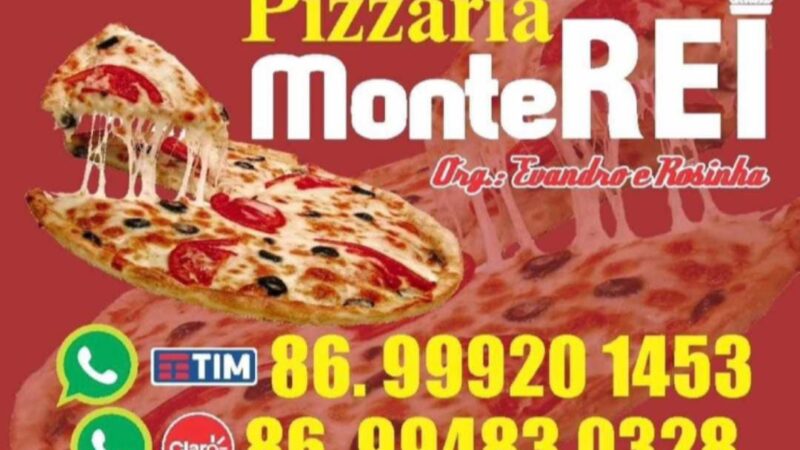 Final de semana fica melhor com pizza da Pizzaria Monte Rei! Sabor e qualidade!