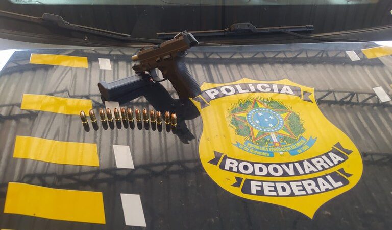 PRF prende homem por porte ilegal de arma de fogo na BR-343, em Piripiri