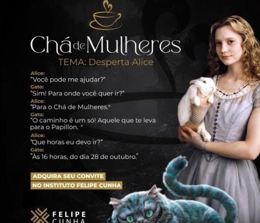 Participe do evento beneficente ”Chá de Mulheres” neste sábado dia 28 de outubro