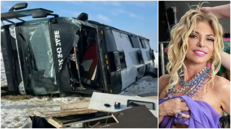 Ônibus com equipe de Shania Twain capota no Canadá e deixa 13 feridos