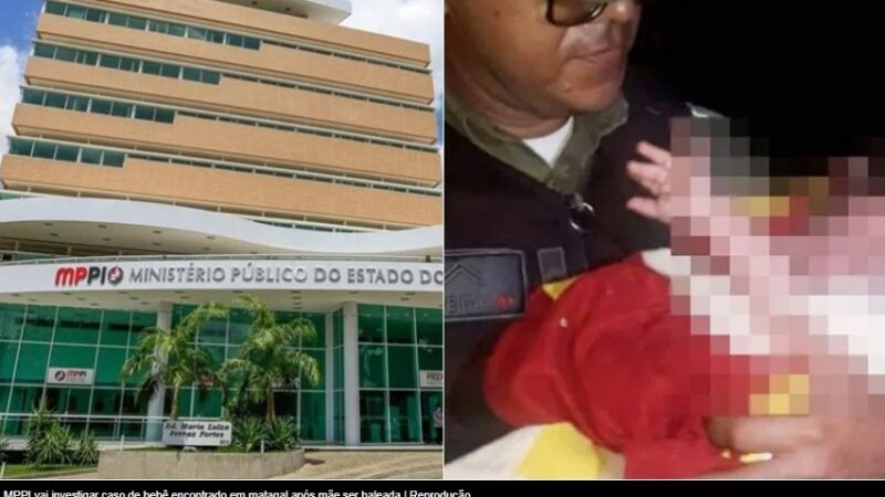 MPPI vai investigar caso de bebê encontrado em matagal após mãe ser baleada em Piripiri