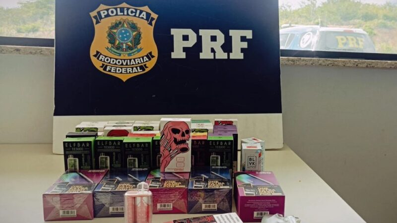 PRF realiza apreensões de ‘vapes’ e insumos em fiscalizações na Bahia com destino ao Piauí