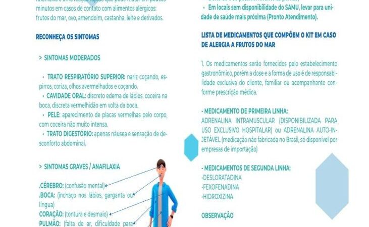 Sesapi disponibiliza a restaurantes manual de procedimentos em casos de alergias alimentares