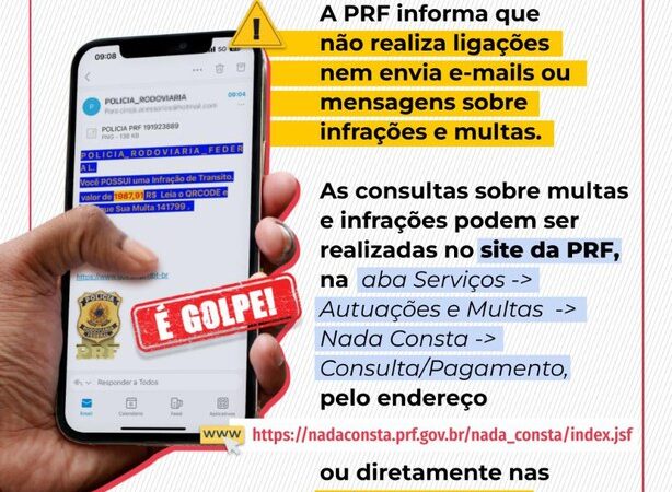 Criminosos usam nome da PRF para aplicar golpes