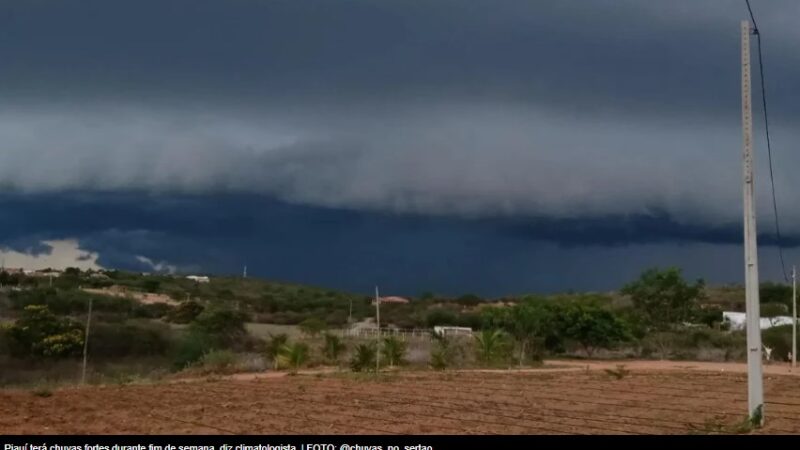 Piauí terá chuvas fortes durante o fim de semana, alerta climatologista