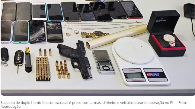 Suspeito de duplo homicídio contra casal em Campo Maior é preso com armas, dinheiro e veículos em Piripiri