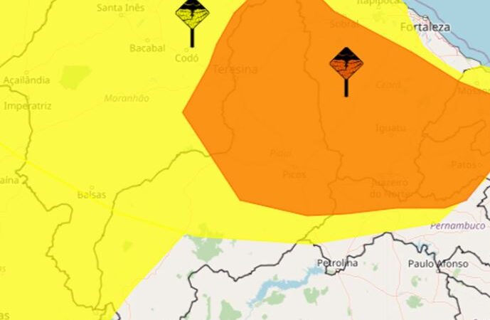 Alerta de chuvas intensas no Piauí; confira a previsão para o fim de semana