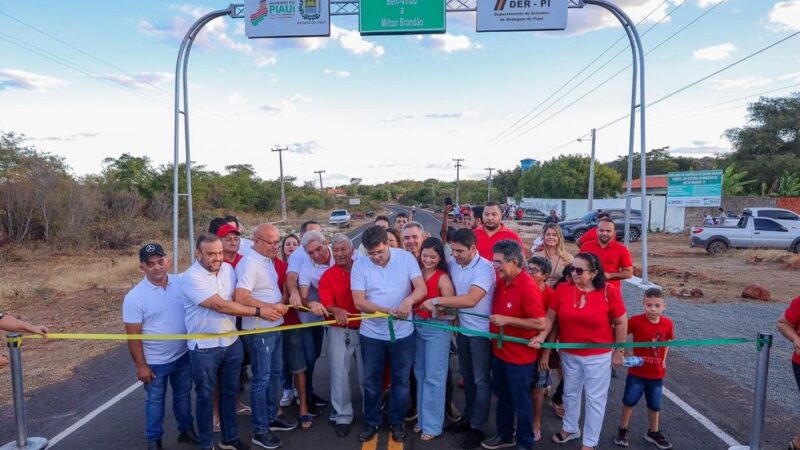 Rafael Fonteles inaugura recuperação de rodovia que liga Milton Brandão a Pedro II e anuncia estrada de R$ 60 milhões