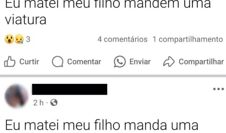 ‘Eu matei meu filho, mandem uma viatura’: mãe é presa após postar que matou criança de 4 anos no RJ