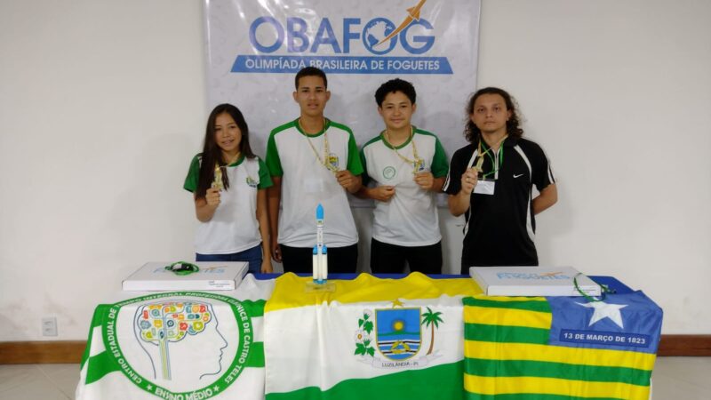 Estudantes da rede estadual de Luzilândia conquistam ouro na Jornada de Foguetes no Rio de Janeiro
