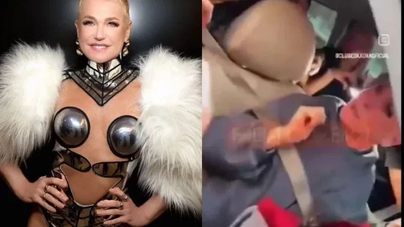 Fã cospe em Xuxa após show e é imobilizada por seguranças; vídeo!