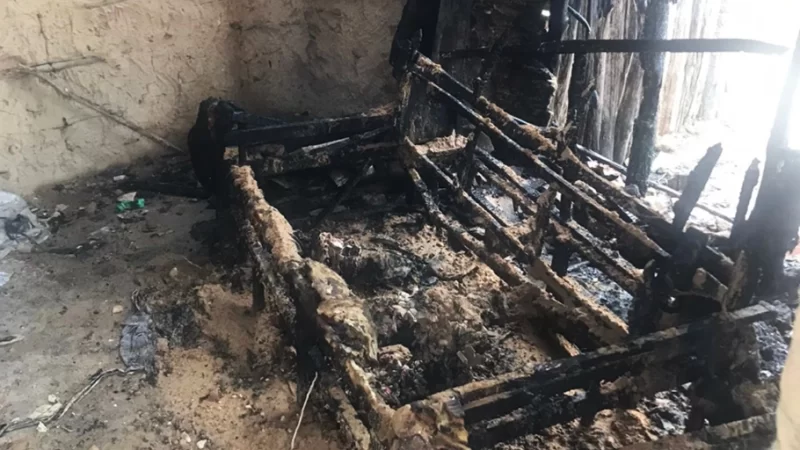 Bebê de 1 ano e 8 meses morre carbonizado em incêndio dentro de casa em Piripiri