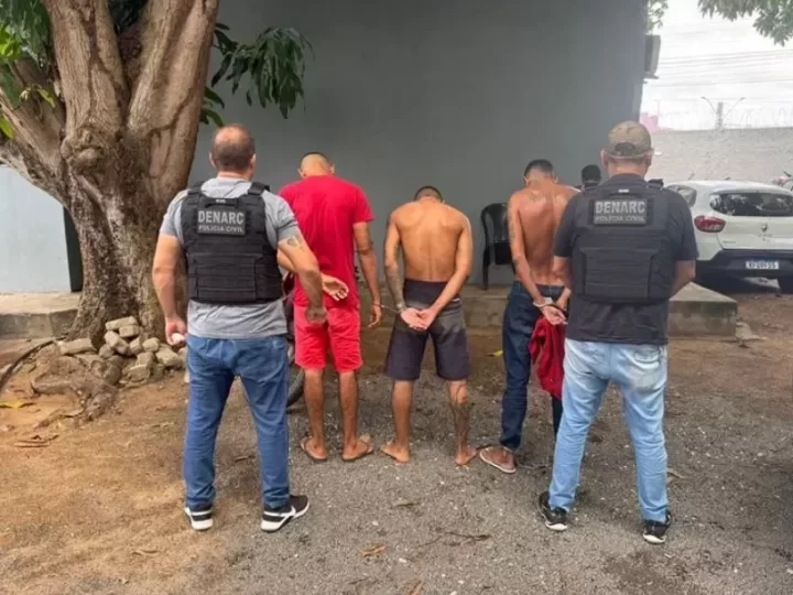 Foragido da Irmão Guido é capturado durante operação do Denarc em Teresina; três presos