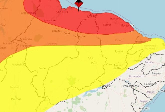 INMET emite três alertas de chuvas intensas para o Piauí nesta sexta-feira (28)