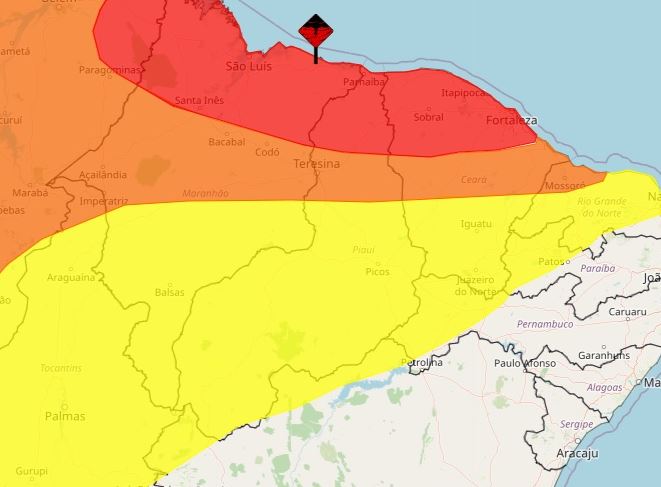 INMET emite três alertas de chuvas intensas para o Piauí nesta sexta-feira (28)