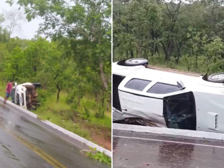 Secretário de Esporte capota caminhonete no interior de Batalha