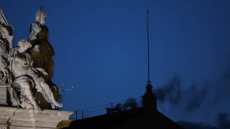 Fumaça preta: cardeais ainda não escolheram papa