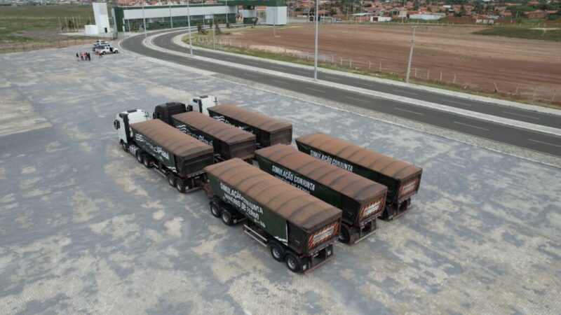Simulação conjunta testa trajeto de minério de ferro entre Piripiri e Porto Piauí