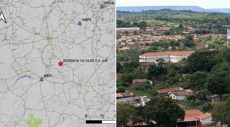 Tremor de terra de magnitude 2.3 é registrado no interior do Piauí