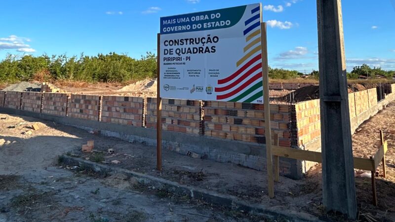 Piripiri recebe obras de calçamento e quadra esportiva através do OPA
