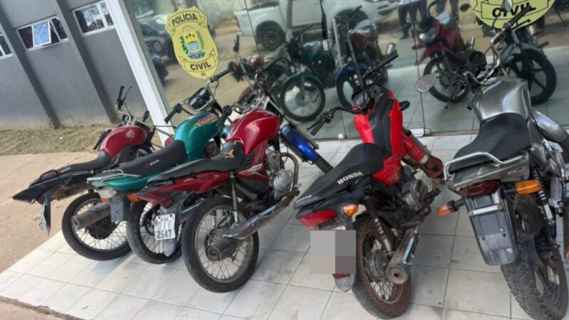 Polícia Civil apreende motocicletas adulteradas no bairro Prado em Piripiri