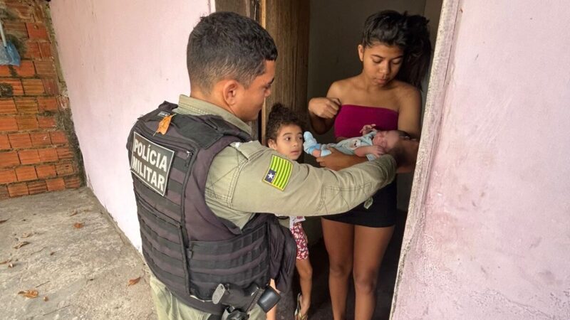 Polícia Militar salva recém-nascido engasgado durante atendimento de emergência em Cocal