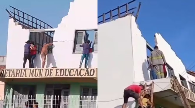 Teto da Secretaria de Educação de Chaval desaba durante curso; feridos transferidos a Parnaíba