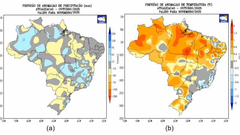 INMET prevê calor intenso e pouca chuva no Piauí durante novembro