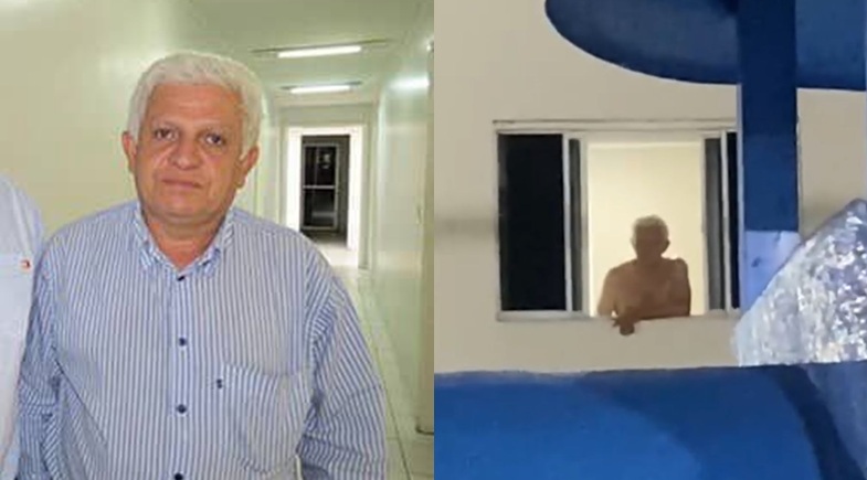 Jornalista Ascânio Sávio é escoltado pela polícia após praticar atos obscenos na zona sul de Teresina