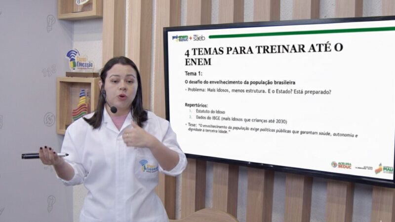 Tema da redação do Enem 2025 foi debatido pelos professores da rede estadual nas revisões da Seduc