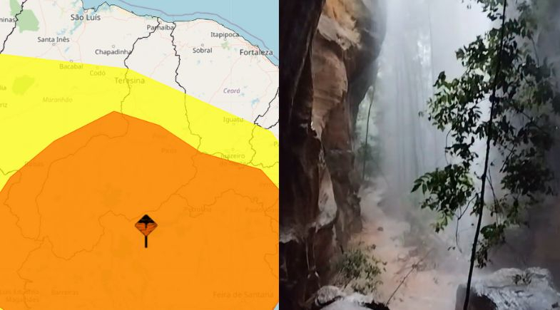 Inmet renova alertas de chuvas fortes para grande parte do Piauí no fim de semana