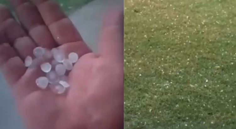 Trabalhadores rurais são surpreendidos por chuva de granizo em município do interior do Piauí