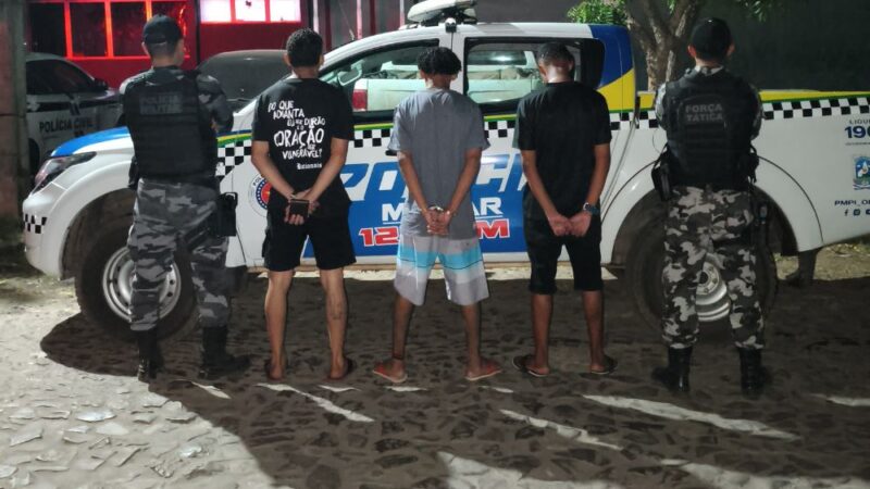 Três pessoas são detidas com drogas durante operação da Força Tática em Piripiri